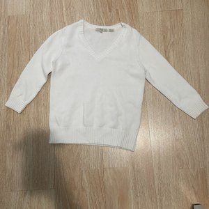 Pria White cardigan v neck